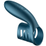 Насадка на пеніс з вібрацією Foxshow Wibrator Silicone Ring USB 7 Function, синя - Фото №2