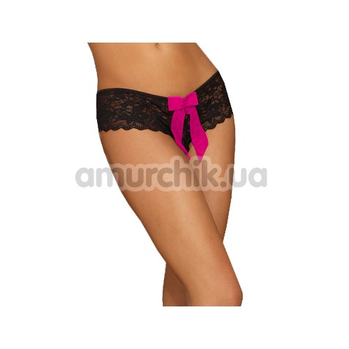 Трусики-шортики женские Crotchless Ribbon Bootyshort - Фото №1