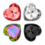 Анальна пробка зі змінними кристалами Crushious Cuore S, чорна - Фото №7