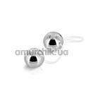 Вагінальні кульки Vibratone Unisex Duo Balls срібні - Фото №1