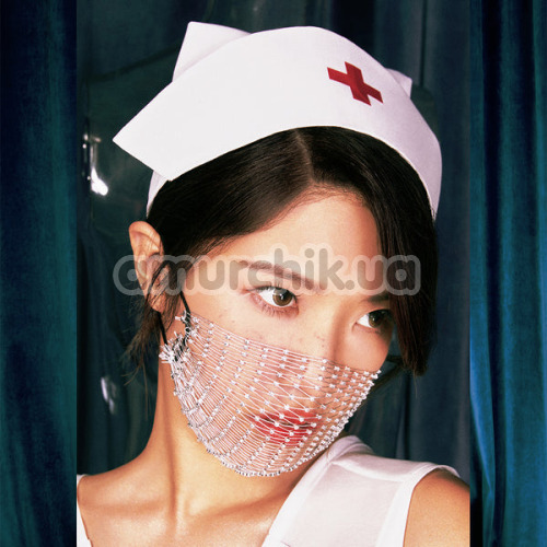 Костюм медсестры Upko Nurse, белый: боди + халатик + шапочка + маска