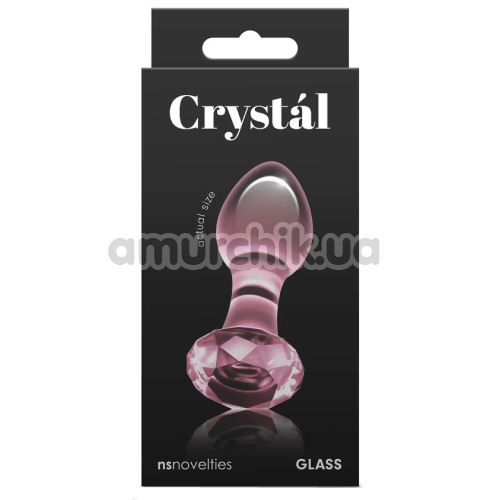 Анальна пробка Crystal Glass Gem, рожева