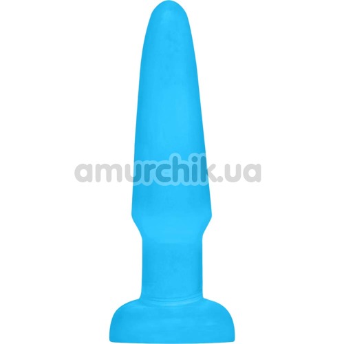 Анальная пробка Neon Butt Plug, голубая - Фото №1