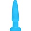 Анальная пробка Neon Butt Plug, голубая - Фото №1