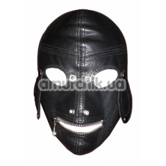 Закрытая маска с молнией и прорезями для глаз Spade, черная - Фото №1