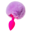 Анальная пробка с фиолетовым хвостиком ToDo Anal Plug Sweet Bunny, розовая - Фото №0
