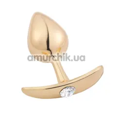 Анальная пробка Roomfun Diamond Anal Plug M, золотая - Фото №1