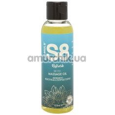 Массажное масло Stimul8 S8 Refresh Erotic Massage Oil - французская слива и египетский хлопок, 125 мл - Фото №1