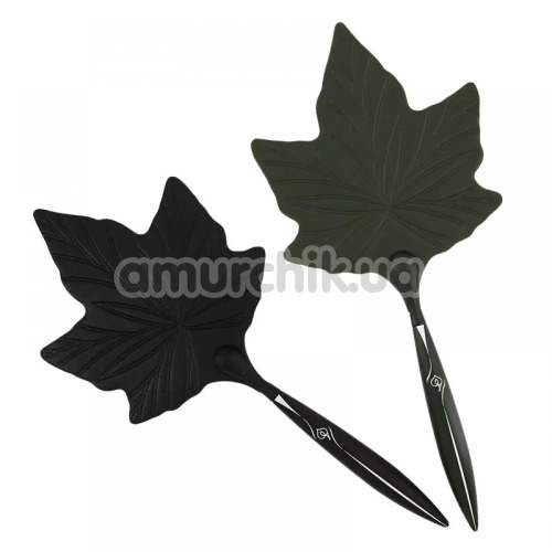 Шльопалка у вигляді кленового листочка Lockink Leather Whip Maple Leaf, зелена