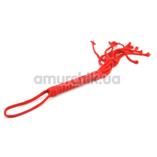Плеть Sex & Mischief Red Rope Flogger, красная