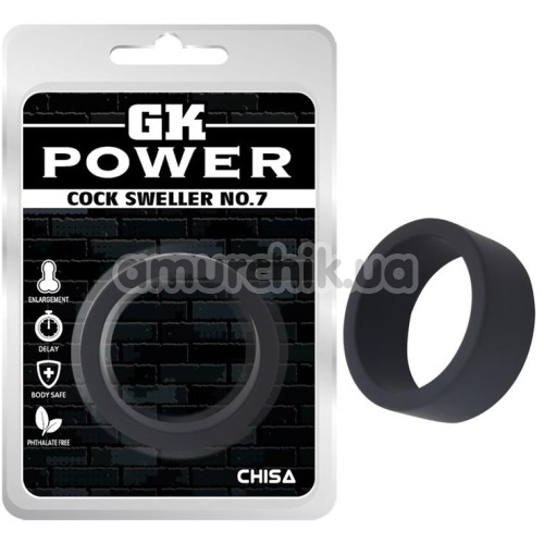 Эрекционное кольцо GK Power Cock Sweller No.7, черное