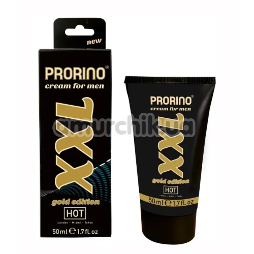 Крем для посилення ерекції Prorino XXL Gold Edition, 50 мл - Фото №1