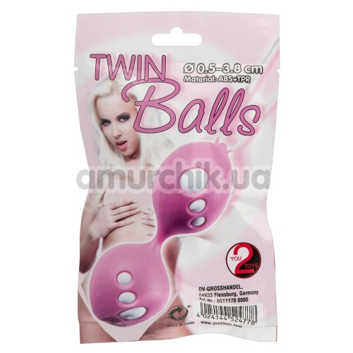 Вагинальные шарики Twin Balls, розовые