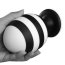 Анальная пробка Love Toy X-Missioner Butt Plug 5.5, черно-белая - Фото №11