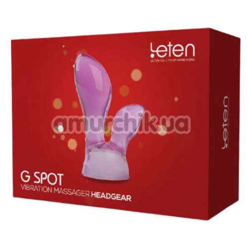 Насадка на універсальний вібромасажер Leten G Spot Vibration Massager Headgear 1, фіолетова