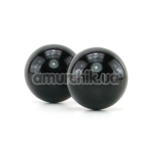 Вагинальные шарики Black Glass Ben-Wa Balls Medium, черные