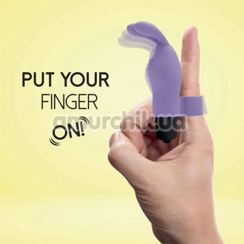 Насадка на палець з вібрацією FeelzToys Magic Finger Bunny Vibrator, фіолетова