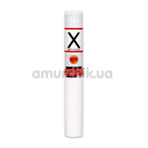 Бальзам для губ с феромонами и эффектом вибрации Sensuva X On The Lips Strawberry - клубника, 2 мл