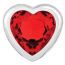 Анальная пробка с красным кристаллом Adam & Eve Red Heart Gem Glass Plug Large, прозрачная - Фото №4