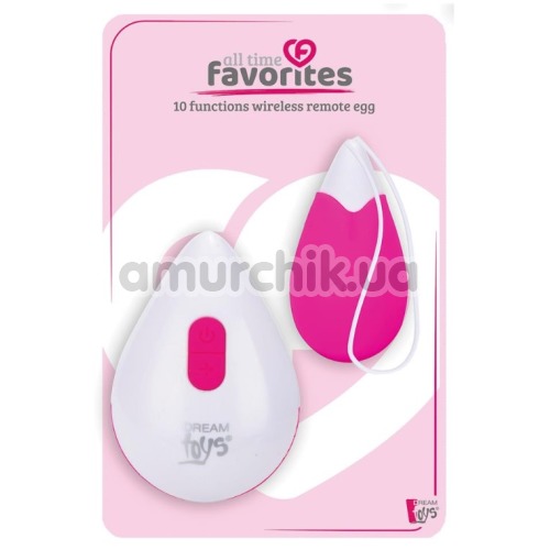 Виброяйцо All Time Favorites 10 Functions Wireless Remote Egg, розовое