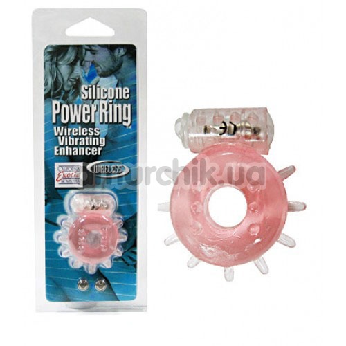 Эрекционное кольцо Silicone Power Ring Vibrator розовое