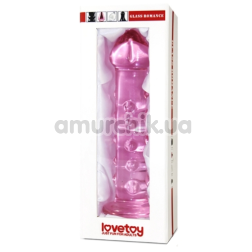 Фалоімітатор LoveToy Glass Romance GS04, рожевий