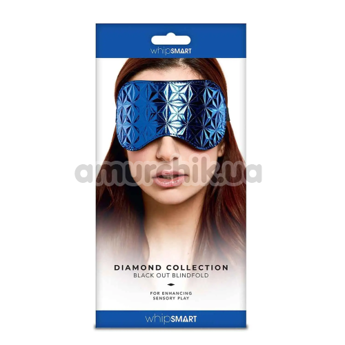 Маска на очі Whipsmart Diamond Collection Black Out Blindfold, синя