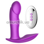 Вібратор з підігрівом і повштовхами Boss Series Silicone Panty Vibrator USB 7 Function, рожевий - Фото №1