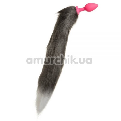 Анальна пробка із хвостом єнота Loveshop Raccoon Tail S, рожева