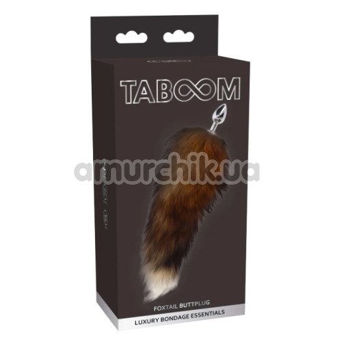 Анальная пробка с хвостом лисы Taboom Foxtail Buttplug, черная