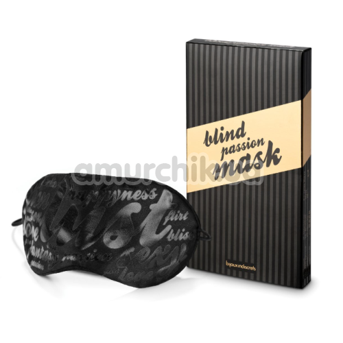 Маска на очі Bijoux Indiscrets Blind Passion Mask, чорна