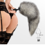 Анальная пробка с серым хвостиком Art Of Sex Silicone Butt Plug Artctic Fox M, черная - Фото №5