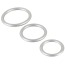 Набор из 3 эрекционных колец Metallic Silicone Cock Ring Set, серебряный - Фото №0