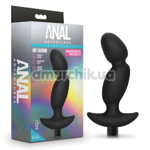 Вибростимулятор простаты Anal Adventures Platinum Vibrating Prostate Massager 4, черный