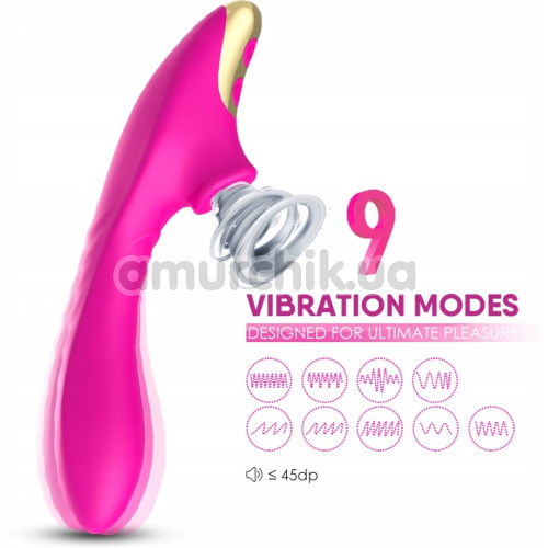 Симулятор орального секса для женщин с вибрацией DuDu E01, розовый