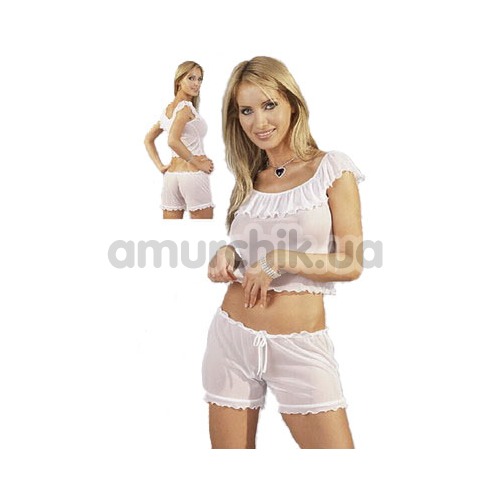 Біла піжамка Pyjama: маєчка + шортики