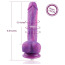 Вибратор-насадка Hismith Vibrating Silicone Dildo 8.38, фиолетовый - Фото №4