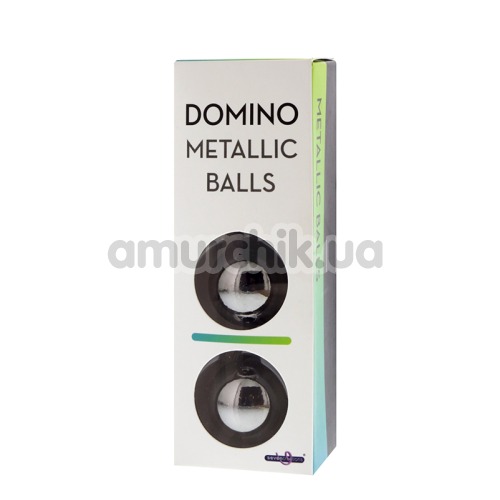 Вагінальні кульки Domino Metallic Balls, чорні