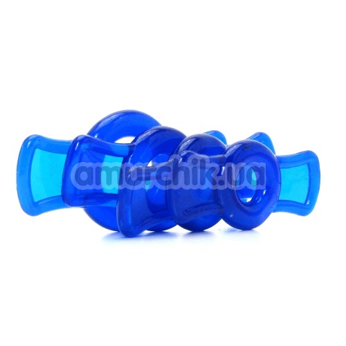 Набір ерекційних кілець TitanMen Cock Ring Set, 4 шт., синій