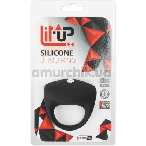 Віброкільце Lit-Up Silicone Stimu-Ring 8, чорне