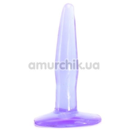 Анальна пробка Basix Rubber Works Mini Butt Plug, фіолетова