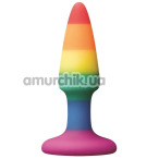Анальна пробка Colours Pleasure Mini Plug Pride Edition, мультикольорова - Фото №1