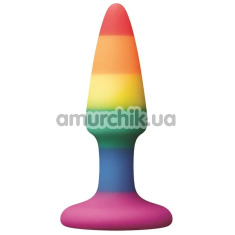 Анальная пробка Colours Pleasure Mini Plug Pride Edition, радужная - Фото №1