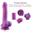 Вибратор-насадка Hismith Vibrating Silicone Dildo 8.38, фиолетовый - Фото №5