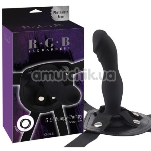 Страпон R.G.B Sex Harness 5.9 Rumpy-Pumpy, чорний