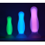 Анальная пробка Radiant Glow In The Dark Soft Silicone Plug Medium, фиолетовая - Фото №5