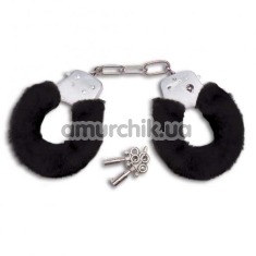 Наручники Lux Fetish Furry Love Cuffs, чорні - Фото №1