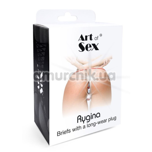 Трусики с анальной пробкой Art of Sex Rygina Briefs With Metal Plug M, черные