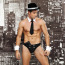 Костюм гангстера JSY Sexy Lingerie 4981, чорний: труси + краватка + манжети + капелюх + іграшковий пістолет - Фото №2
