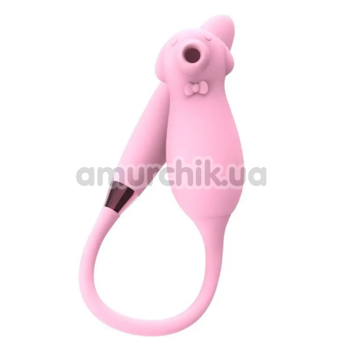 Симулятор орального сексу з вібрацією для жінок Elva Dual Purpose, рожевий - Фото №1